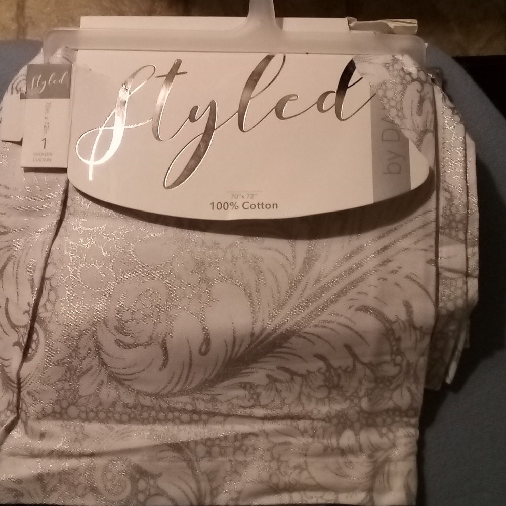 Styled by Dainty shower curtain